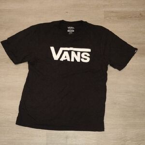 Vans Classic Black Tee with White Logo